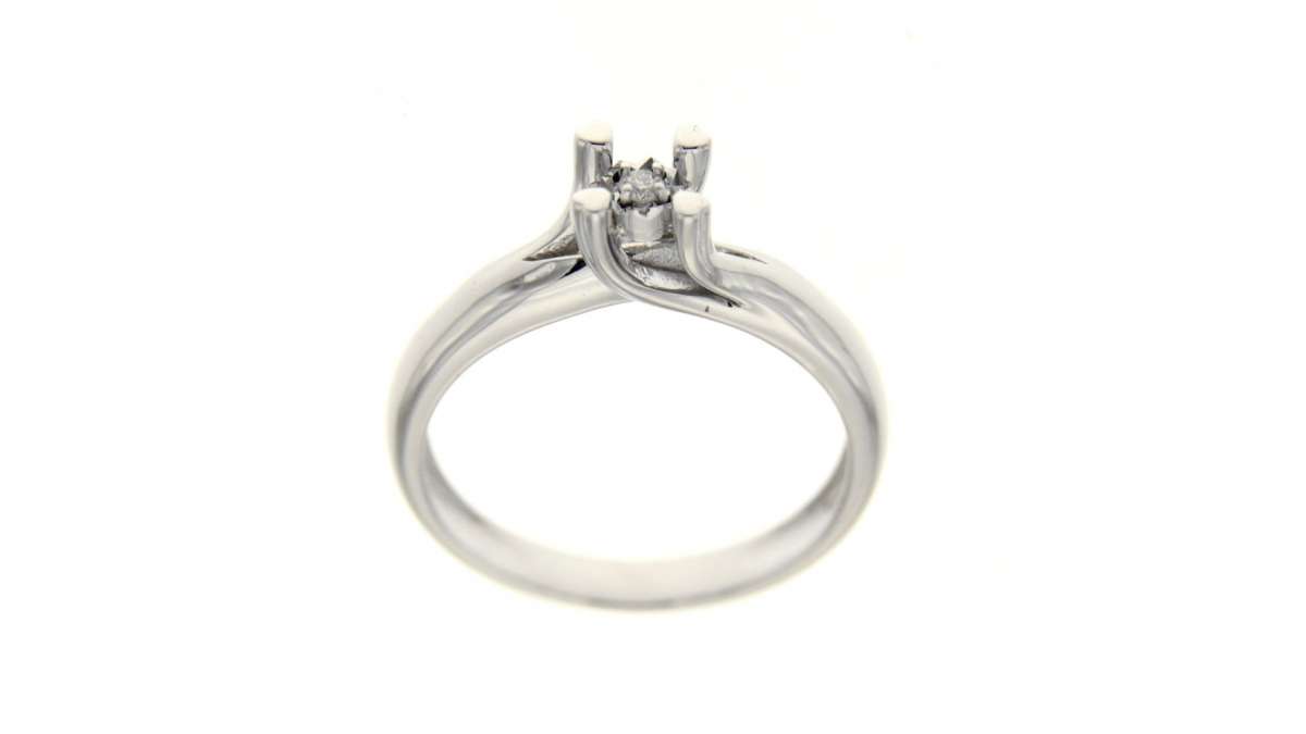 Solitario in oro 18kt diamante ct. 0.03 g vs1